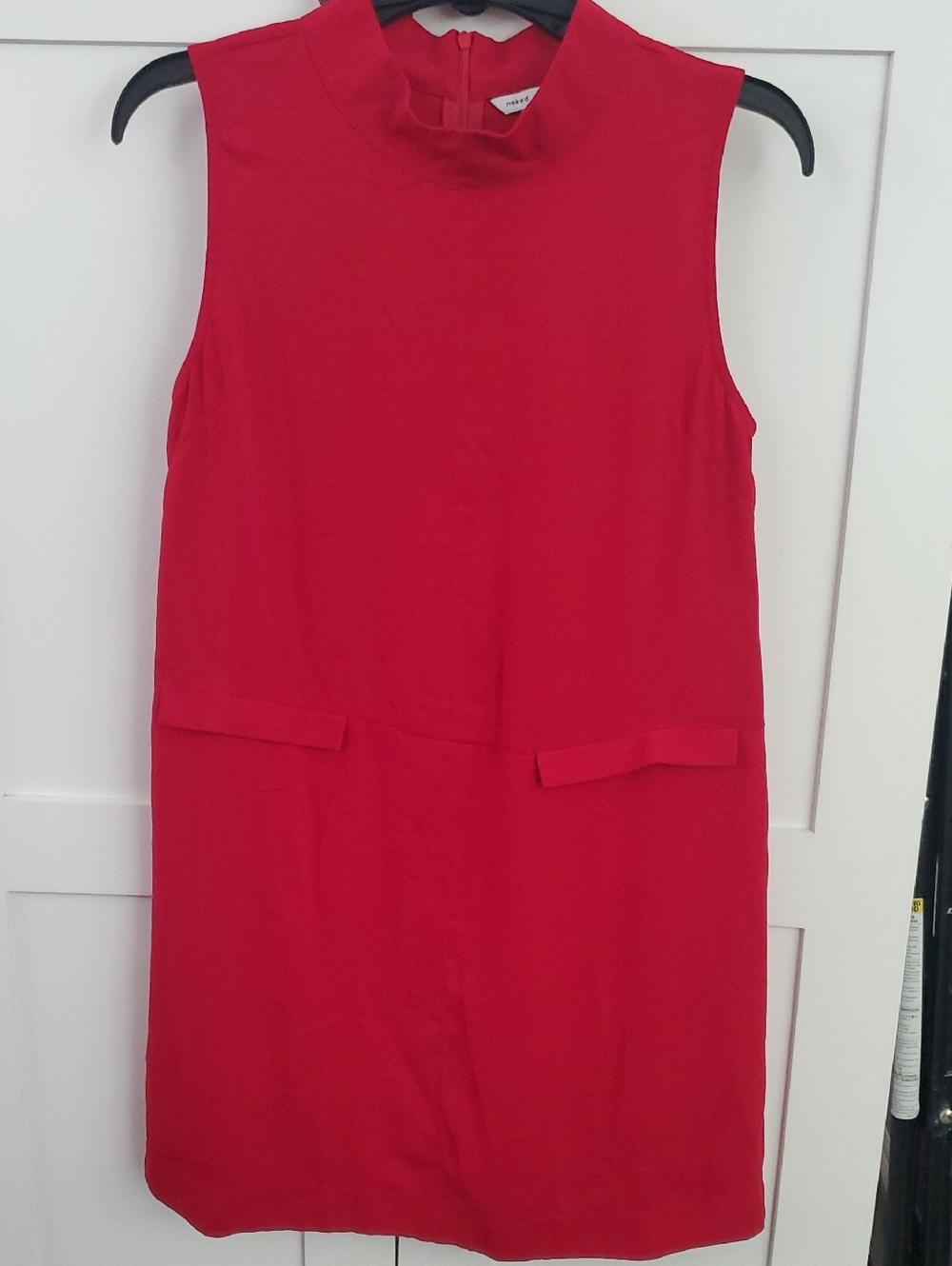 Naked Zebra Vibrant Red Sleeveless Dress